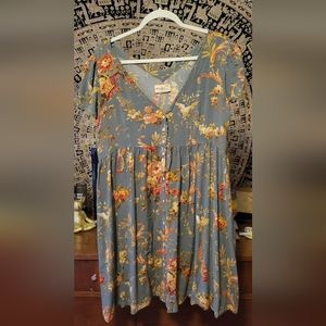 Denim & Supply Ralph Lauren Floral Cottagecore Button Babydoll Dress